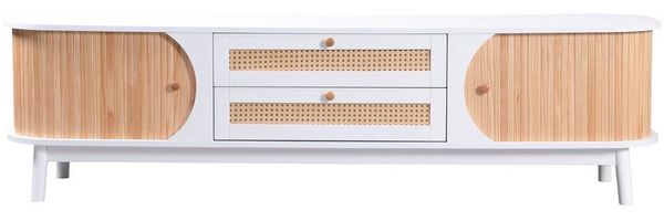 BlingBin TV-Schrank Rattan-TV-Boards Breite 170CM (1-St) Mit zwei Türen und zwei Schubladen