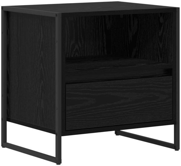 vidaXL Nachttisch Schwarz Eichen-Optik 50 x 39,5 x 50 cm Holzwerkstoff 886666