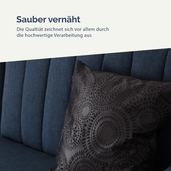 Kissenhülle 50x50 mit verd. Reißverschluss, ( Schwarz ) Kissenbezug Punkte, Dekorative Kissenbezüge, weicher Bezug für Kissen Bild 4