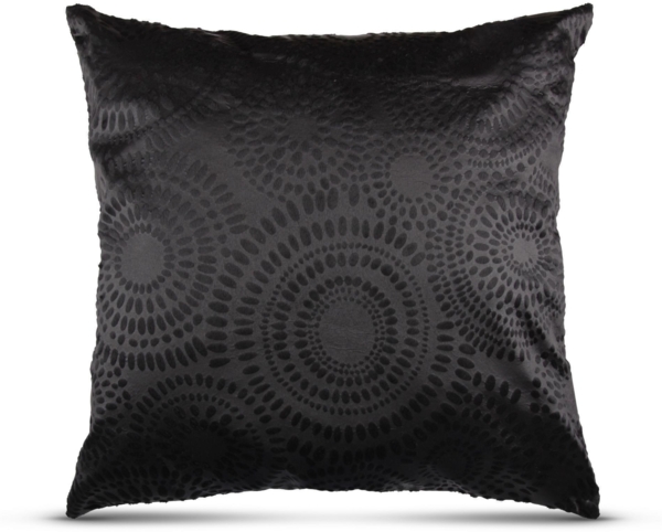 Kissenhülle 50x50 mit verd. Reißverschluss, ( Schwarz ) Kissenbezug Punkte, Dekorative Kissenbezüge, weicher Bezug für Kissen Bild 1