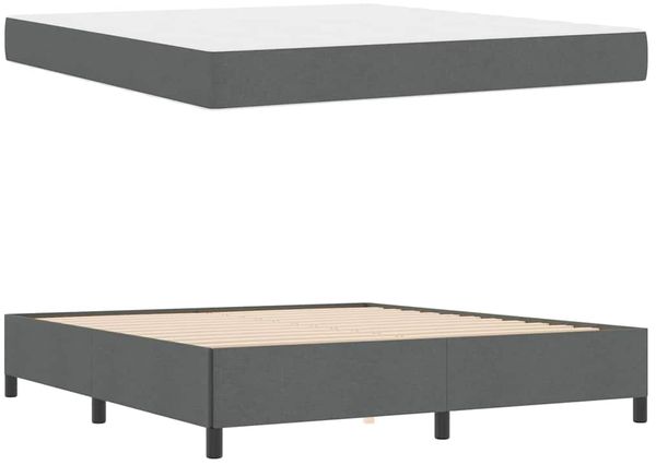 vidaXL Boxspringbett Dunkelgrau 180 x 200 cm Stoff 3398879 Bild 6