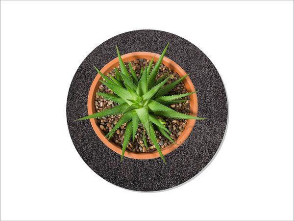 Keilbach Designprodukte Blumentopfuntersetzer flora-l Ø 40 cm, nur 9 mm dick, waschbar bei 30° C, schützt empfindliche Untergründe