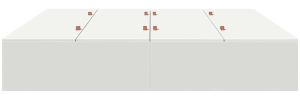 vidaXL Aufbewahrungsbettgestell Weiß 200 x 200 cm Holzwerkstoff 3335357 Bild 6