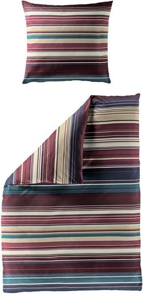 BIERBAUM Bettwäsche 4171, Mako-Satin, 2 teilig, Mako-Satin, 100 % Baumwolle, pflegeleicht