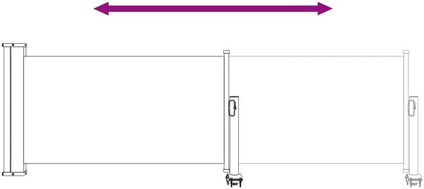 vidaXL Seitenmarkise 80 x 300 cm 100% Polyester Eisen Stahl 42035236 Bild 7
