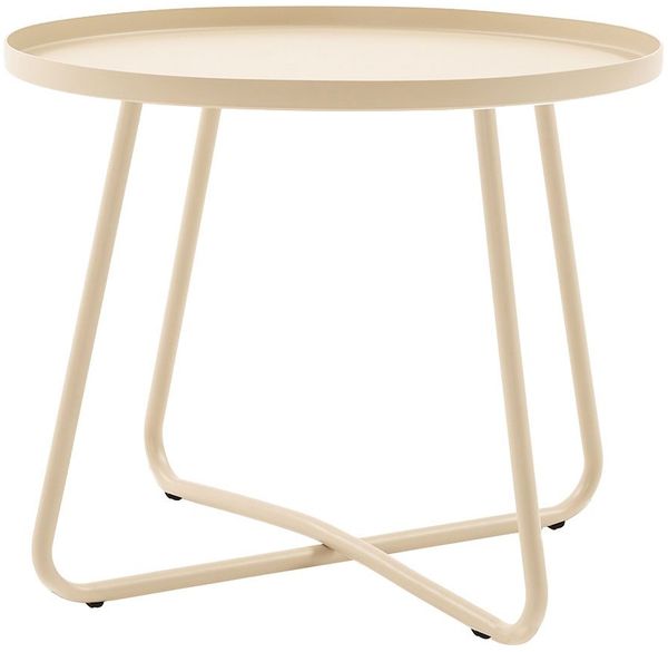 Beistelltisch Avila, Stahl, Beige