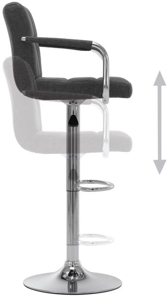 vidaXL Barhocker Dunkelgrau Stoff [283410] Bild 5