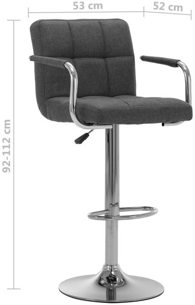 vidaXL Barhocker Dunkelgrau Stoff [283410] Bild 7