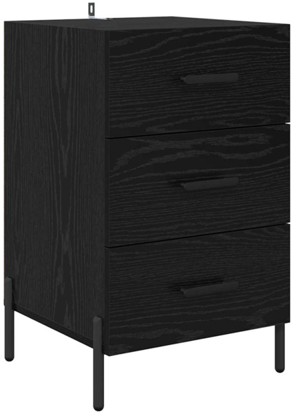 vidaXL Nachttisch Schwarz Eichen-Optik 40 x 40 x 66 cm Holzwerkstoff 882127