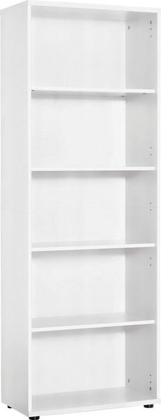 MÖBELPARTNER Hochregal Standregal Bücherregal Büroregal weiß 182,4 x 65,1 x 34,5