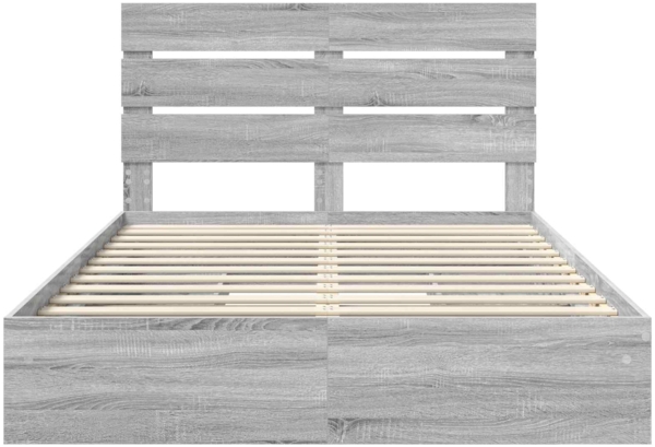vidaXL Aufbewahrungsbett Graues Sonoma 160x200 cm Holzwerkstoff 3411887 Bild 7