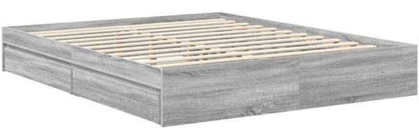 vidaXL Aufbewahrungsbett Graues Sonoma 160x200 cm Holzwerkstoff 3411887 Bild 5