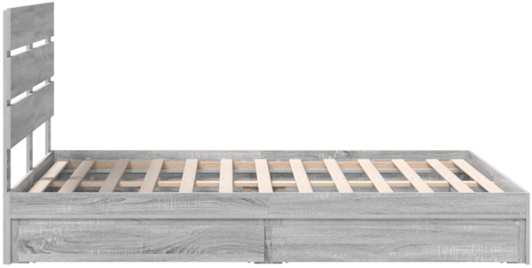 vidaXL Aufbewahrungsbett Graues Sonoma 160x200 cm Holzwerkstoff 3411887 Bild 8