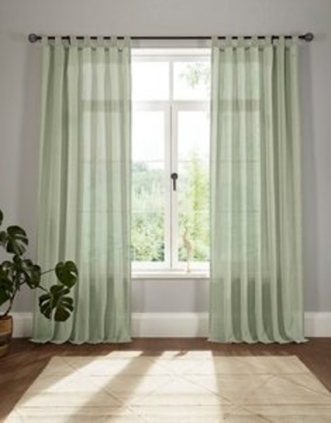 andas Vorhang Elby 1, Schlaufen (1 St), halbtransparent, Jacquard, transparent, basic, monochrom, bis 295 cm Länge Bild 6