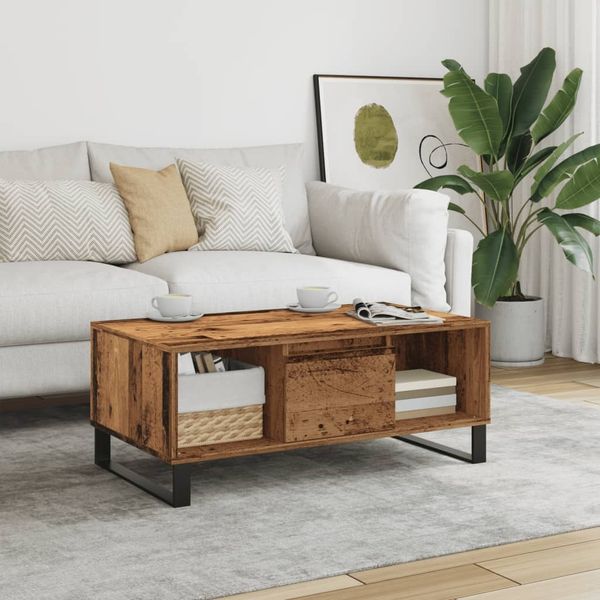 vidaXL Couchtisch Altholz-Optik 90x50x36,5 cm Holzwerkstoff 857340