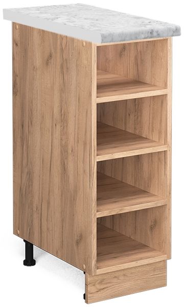 Küchenregal Fame-Line Goldkraft Eiche 30 cm , AP Marmor Vicco