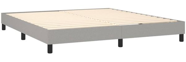 vidaXL Polsterbett mit Matratze Hellgrau 180x200 cm Stoff, Härtegrad: H2 [3144093] Bild 4