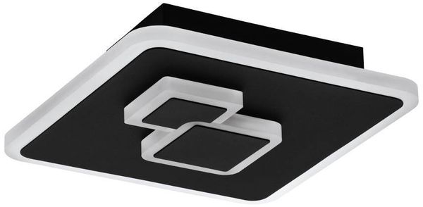 Eglo 30658 Deckenleuchte CADEGAL Stahl schwarz, Kunststoff weiss L:20 B:20 H:5cm 7,8W 4000K