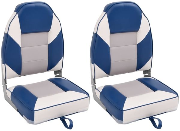 vidaXL Bootssitze 2 Stk. mit Hoher Rückenlehne Klappbar 39 x 43 x 58 cm 3284329