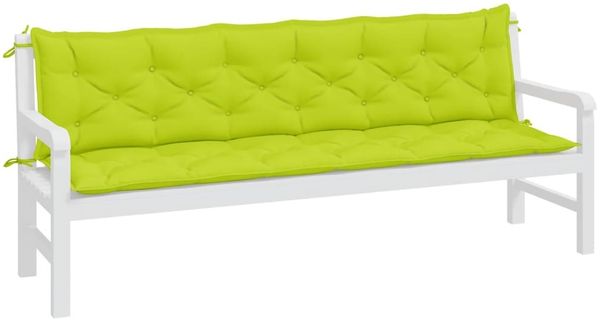 vidaXL Gartenbank-Auflagen 2 Stk. Hellgrün 200x50x7 cm Oxford-Gewebe 361746 Bild 3