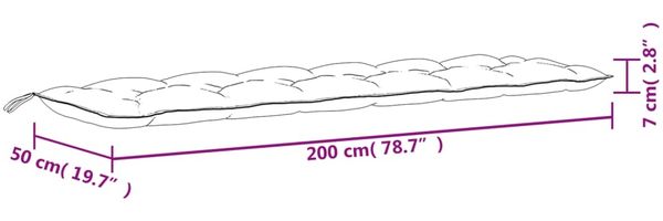 vidaXL Gartenbank-Auflagen 2 Stk. Hellgrün 200x50x7 cm Oxford-Gewebe 361746 Bild 8
