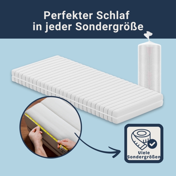 Betten-ABC KSP-Spezial Die Sondermaß-Matratze mit 7 Zonen, ideal für Wohnwagen und Wohnmobile, Größe: 65x215, Härtegrad: H2 Bild 5