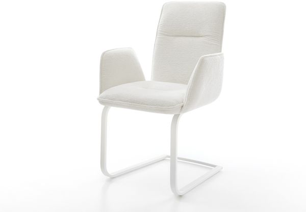 Freischwinger Vinja-Flex Bouclé Soft Beige Freischwinger flach Weiß
