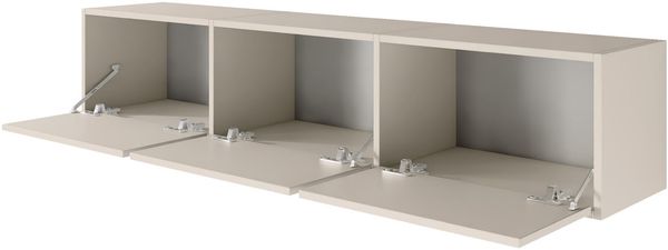 Selsey 'Framme' hängendes TV-Board mit drei Klappen, Kaschmirgrau, 150 cm Bild 4