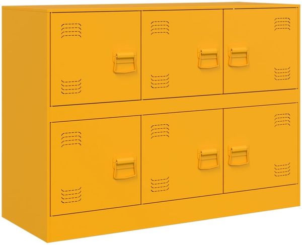 Sideboard, Kommode Senfgelb 99x39x73 cm Stahl j2855p