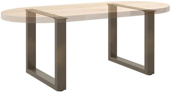 vidaXL Couchtischbeine U-Form 2 Stk. Naturstahl 50x(42-43) cm Stahl 4013159 Bild 8
