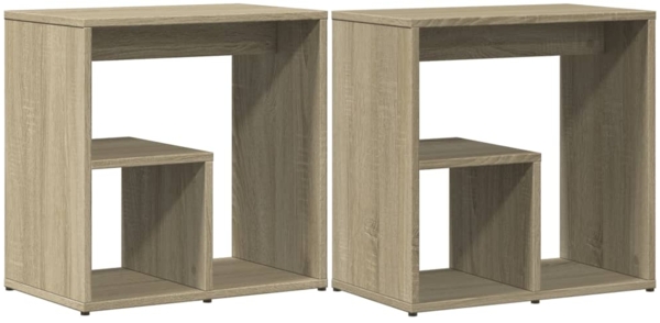 vidaXL Beistelltische 2 Stk. Sonoma-Eiche 50x30x50 cm Holzwerkstoff 840560
