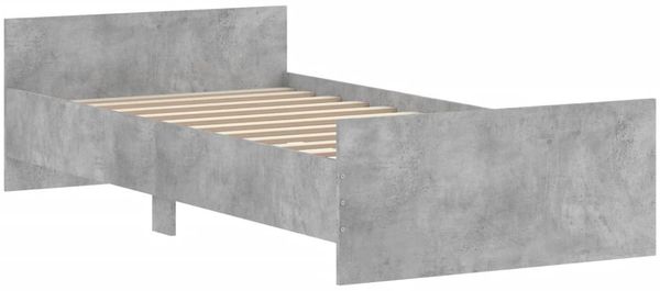 vidaXL Bettgestell Betongrau 90x190 cm Holzwerkstoff 835942 Bild 3