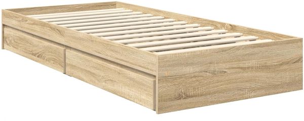 vidaXL Aufbewahrungsbett Sonoma-Eiche 90 x 200 cm Holzwerkstoff 3413543 Bild 6
