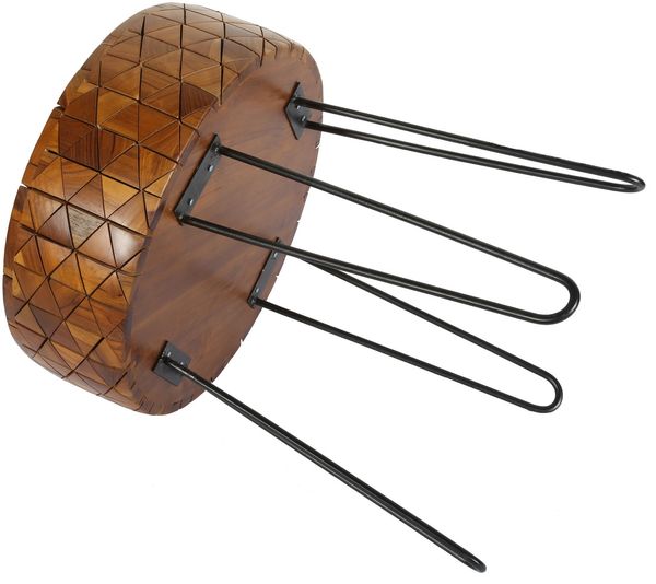 Teak Beistelltisch Sophie mit Haarnadel Beinen Bild 4