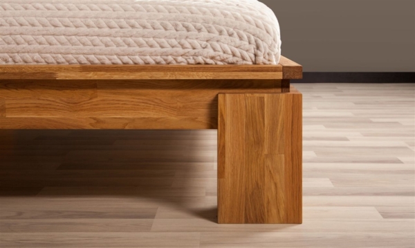 Massivholzbett Schlafzimmerbet MAISON XL Eiche massiv 160x200 cm Bild 4