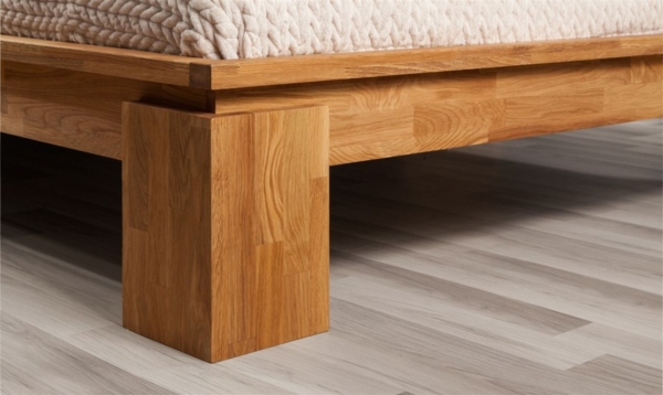 Massivholzbett Schlafzimmerbet MAISON XL Eiche massiv 160x200 cm Bild 3