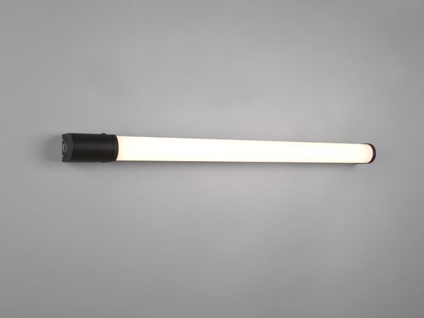 LED Bad Wandleuchte PIERA mit Steckdose Schwarz - Spiegelleuchte, Breite 79cm Bild 3