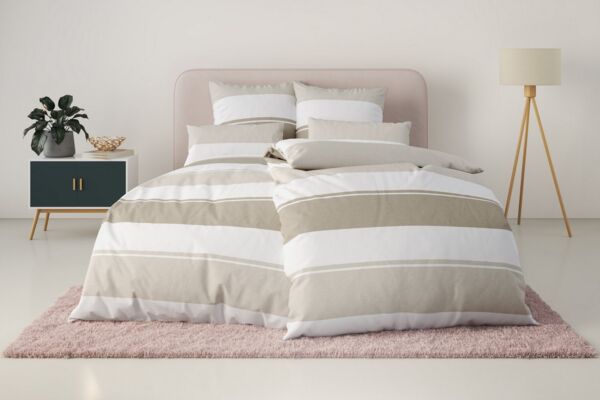 OTTO home Bettwäsche Yonne, Renforcé, 2 teilig, in frischen Farben, gestreifte Bettwäsche, ab Gr. 135x200 cm