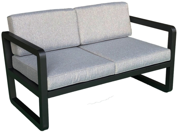Luxus Premium Garten Lounge schwarz Esstisch Gartenmöbel SET Sitzgruppe inkl. Kissen Bild 8