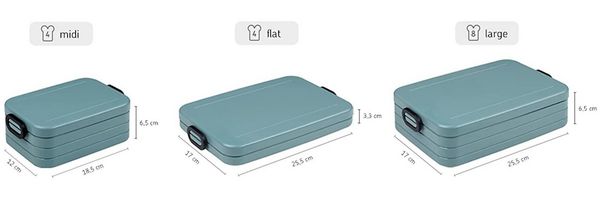 Mepal Brotdose Midi - Bento Box für 2 Sandwiches oder 4 Brotscheiben - Lunchbox für kleine Snacks & Reste - Erwachsene Essenbox mit Fächern - Vivid lilac Bild 4