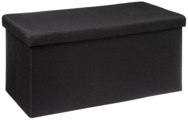 Sitzhocker mit Ablagefach, schwarz Bild 4