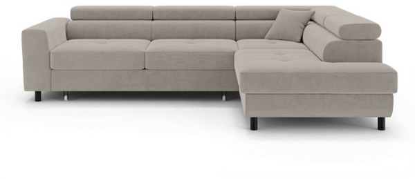 OTTO home Ecksofa AADEN Schlafsofa mit verstellbaren Kopfstützen, B/T/H: 254/199/90 cm, mit Bettfunktion und Bettkasten, Ottomane rechts/links bestellbar Bild 4