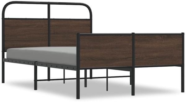 vidaXL Bettgestell ohne Matratze 120x200 cm Braun Eichen-Optik 4100498