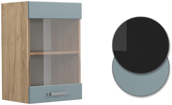 Küchenglasschrank R-Line Blau-Grau 40 cm Vicco Bild 6
