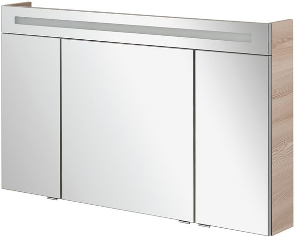 Fackelmann B.CLEVER LED Spiegelschrank 120 cm Braun hell