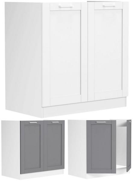VCM Küchenmöbel Unterschrank Colura 919357 Weiß H. 82 x B. 80 x T. 46 cm