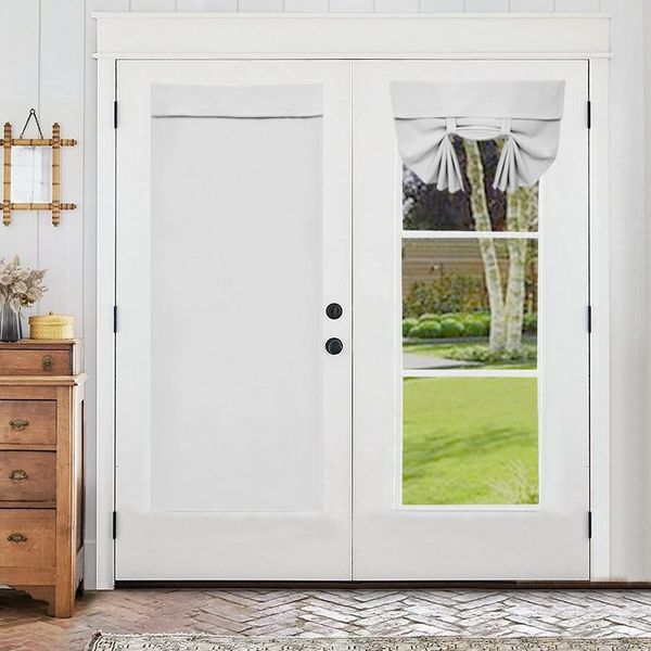 Verdunklungsrollo Gardine Raumteiler-Vorhänge Blickdicht Klett-Gardine 4 Farben,2 Größen, BTTO, 1 Stück, Verdunkelungsvorhang 66x102 cm/66x168 cm, Thermovorhang,Stanzfrei
