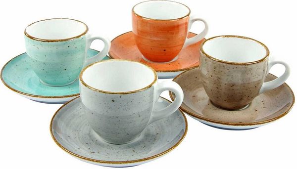Vintage Nature Bunt, Espresso Set 8-tlg (mo)