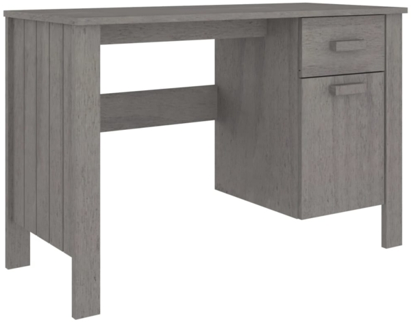 vidaXL Schreibtisch HAMAR Hellgrau 113x50x75 cm Massivholz Kiefer 340463