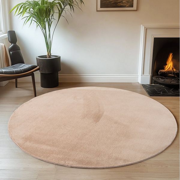 Ayyildiz Teppiche Teppich JOY 1400, rund, Höhe: 11 mm, uni Kurzflor, Wohnzimmer, viele Größen